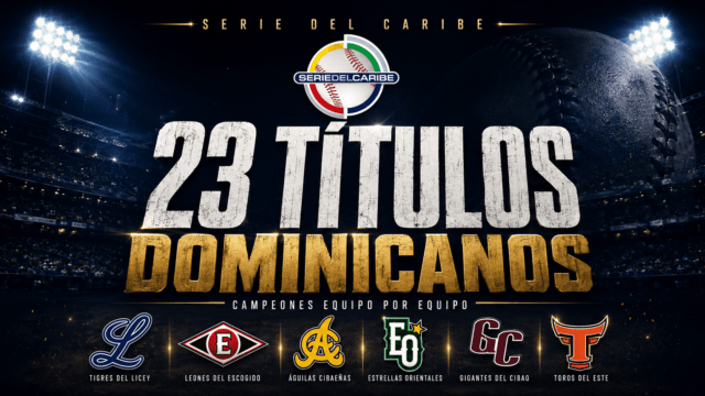 Campeones Serie del Caribe dominicanos: 23 títulos por equipo LIDOM
