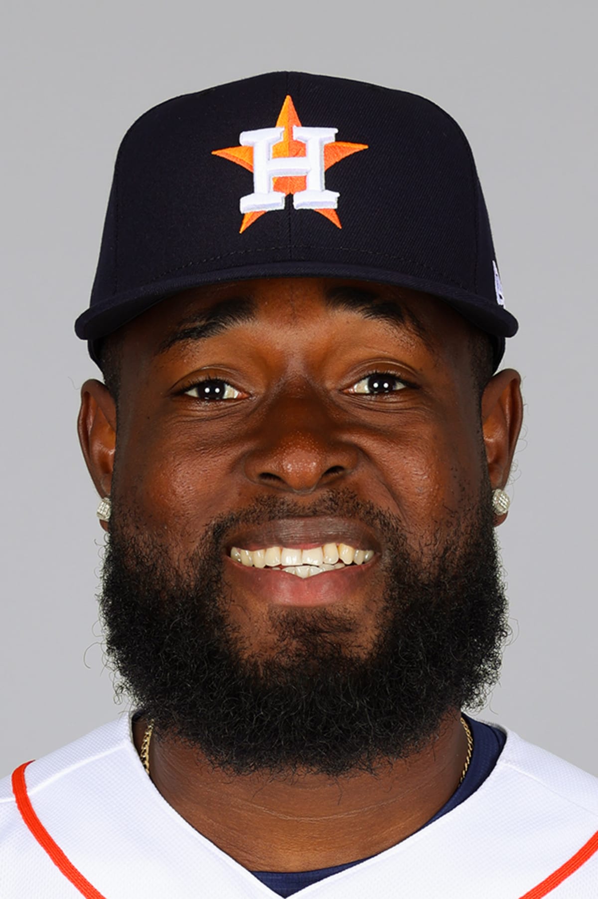 Cristian Javier con el uniforme de los Houston Astros