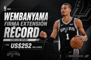 Victor Wembanyama celebra su extensión récord con los Spurs de San Antonio
