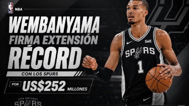 Victor Wembanyama celebra su extensión récord con los Spurs de San Antonio