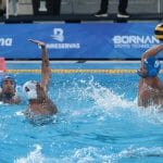 Selección de Cuba celebra tras vencer a Venezuela en polo acuático